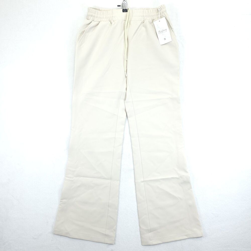 Buffbunny Snap Side Pants Size Small Bone Ivory NWT Gym Casual *Short*